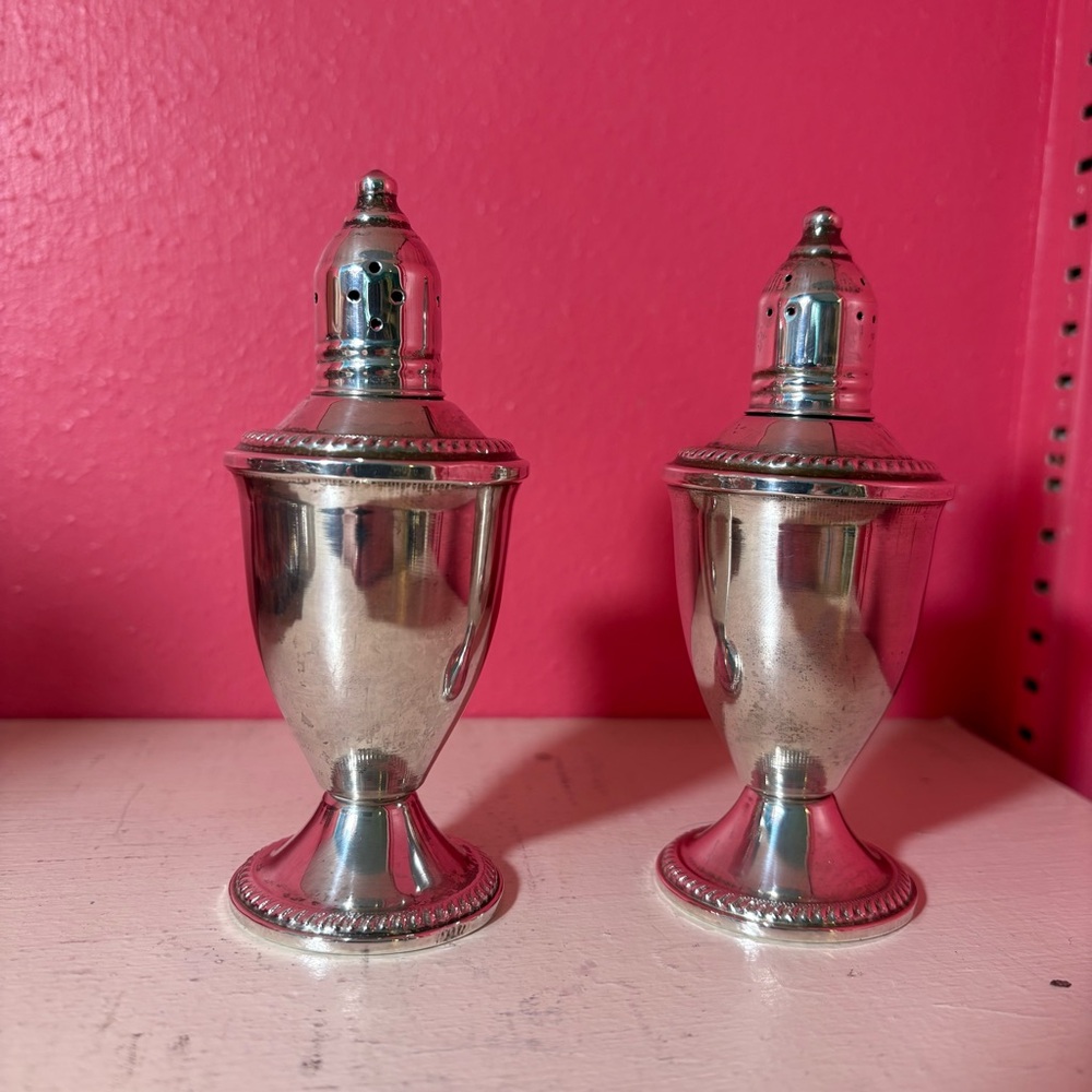 Vintage Duchin Creations Classic Sterling Silver Weighted Salt & Pepper Shakers